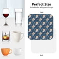 thumbnail image 6 of Lsque Space Puppy Pattern 4" Drink Coasters Set of 4, PVC Leather Absorbent Coasters, Table Coaster Set Decorative Coffee Cup Coasters Housewarming Gift -Square, 6 of 6