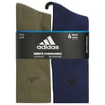 thumbnail image 3 of Men's adidas 6-pack Solid Color Athletic Cushioned Crew Socks Color: Wonder Beige Size: 5-8, 3 of 4