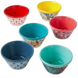The Pioneer Woman 6 Piece Fancy Flourish Ramekin Set with Carrying ...