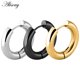 thumbnail image 1 of Alisouy, 2 uds., pendientes de aro de acero inoxidable en tono negro, rosa y dorado, pendientes de bucle redondo para hombres y mujeres, joyería hipérbole de gran tamaño Tan Jianjun unisex, 1 of 1