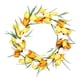 thumbnail image 5 of Guirnalda falsa Tulipán Colgador de puerta Decoración de flores de imitación Artificial para pared de banquete de boda, Amarillo claro, 40 CM Advancent HA9035-06B, 5 of 6