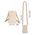 thumbnail image 3 of Gustave Women Straw Crossbody Shoulder Bag Small Cell Phone Purse Summer Beach Woven Rattan Bags Casual Mini Satchel Pouch "Light Beige", 3 of 8