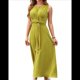 thumbnail image 1 of Vestido Midi Informal de Verano Sin Mangas para Mujer, Ajustado, con Lazo en la Cintura, , para Vacaciones, 2025 Amarillo M, 1 of 10