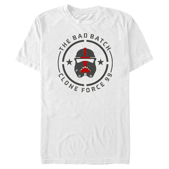 Men's Star Wars: The Bad Batch Clone Force 99 Badge Graphic Tee White Medium