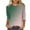 Army Green, variant on Uaswgudfs Tees for Women Trendy Fashion Round-Neck Half Sleeves T Shirt Gradient Color Casual Loose Basic Tops