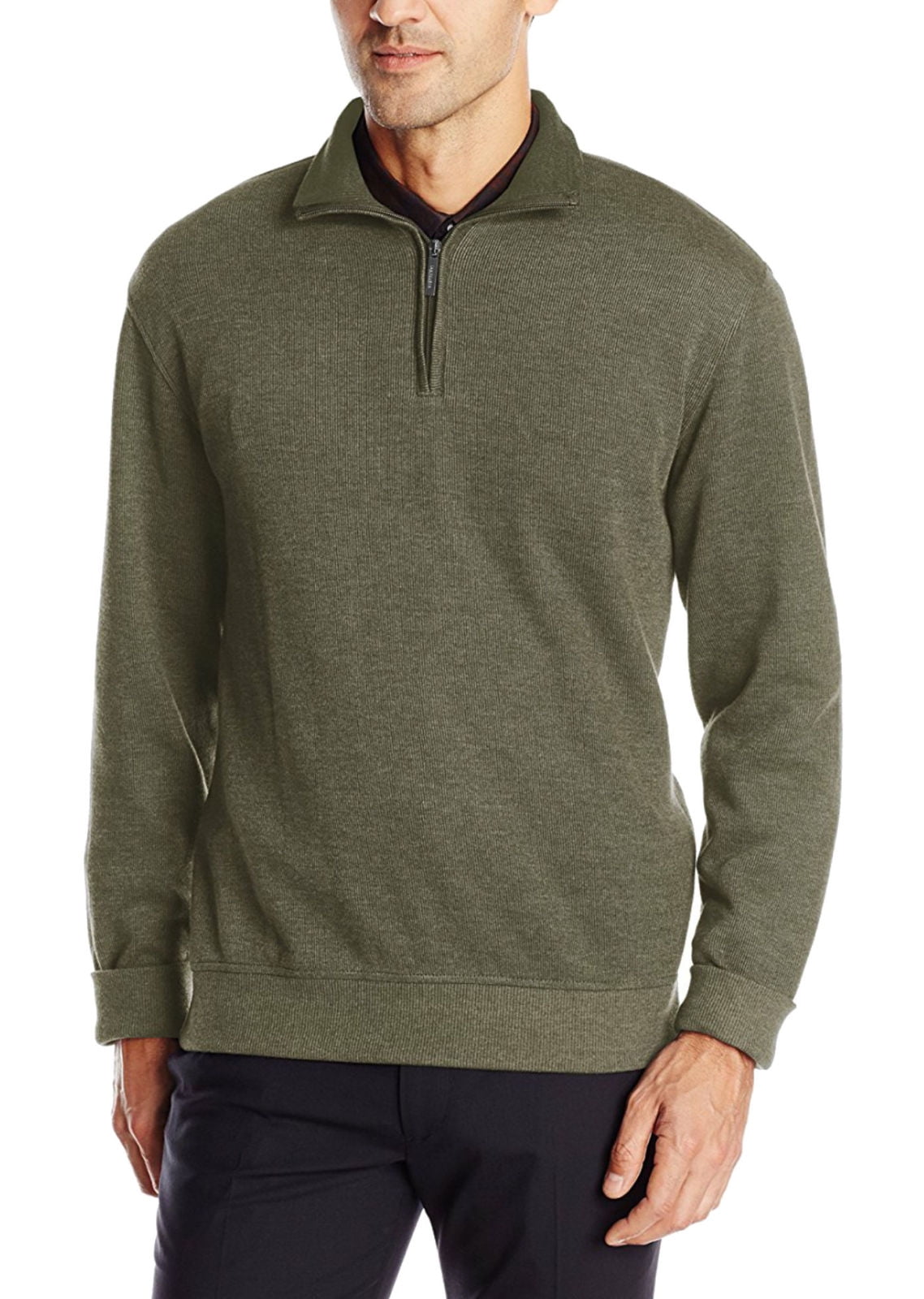 Total Eclipse Van Heusen Men's Flex Sweater Fleece Long Sleeve Stretch Small 