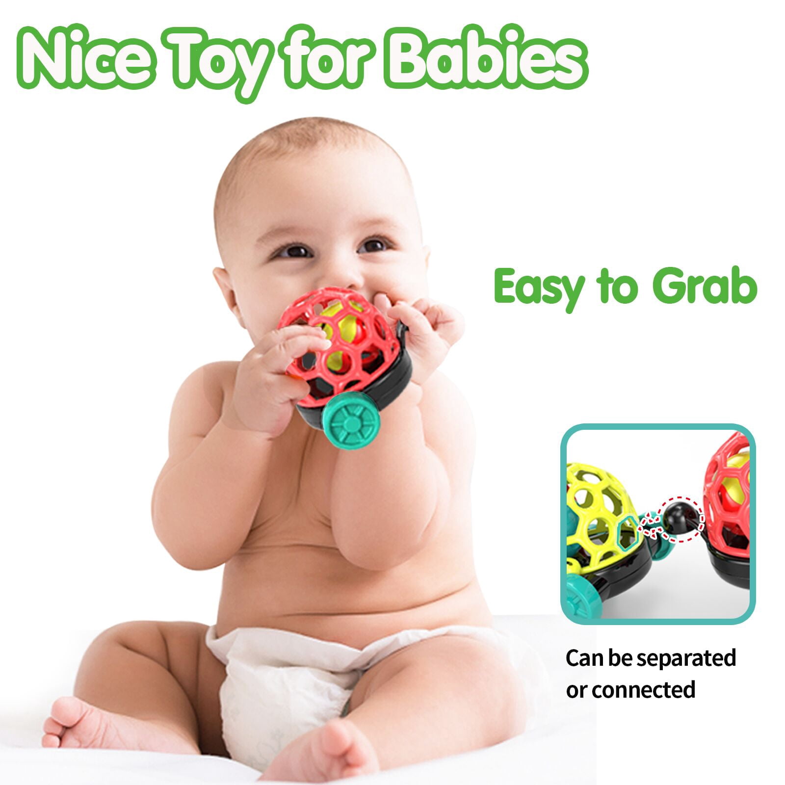 Wanonoo Baby Car Toys for 1 Year Old Boy Gifts, Musical Train Toy for Toddlers 1-3 Soft Rattles Push Developmental Baby Boy Toys for 6-12 12-18 Months Birthday Christmas Gifts for Toddler 1-3