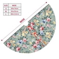 thumbnail image 3 of Yiaed Rose Flowers Print Christmas Tree Skirt , Tree SkirtsTree Mat for Christmas Winter Holiday Indoor Decorations-30", 3 of 7