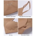 thumbnail image 5 of Wireless Bras for Women - V Neck Padded Seamless Adjustable Straps Bralettes, Everyday Basic Sleeping Bras, Soft T-Shirt Bra, Multiple Pack, 5 of 6