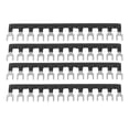 thumbnail image 3 of 10 terminales tipo horquilla de 8 posiciones, tiras de barrera, bloque de rayas con preaislamiento, 400 V, 15 A, color negro, TB-1512, 3 of 14