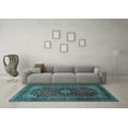 thumbnail image 3 of Ahgly Company Indoor Rectangle Persian Light Blue Traditional Area Rugs, 5' x 8', 3 of 4
