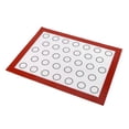 thumbnail image 3 of Alfombrilla de silicona antiadherente resistente al calor para horno, para tartas de macarrón, pastelería, galletas, cocina, Rojo, 1 Ecomeon no, 3 of 6