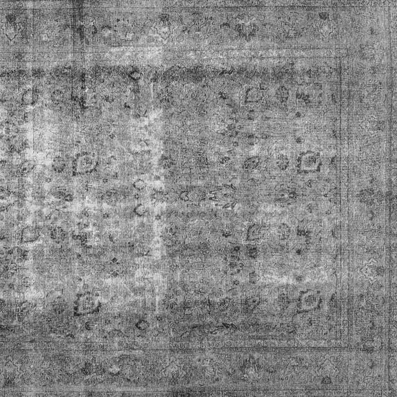 Ahgly Company Indoor Square Abstract Gray Contemporary Area Rugs, 7' Square