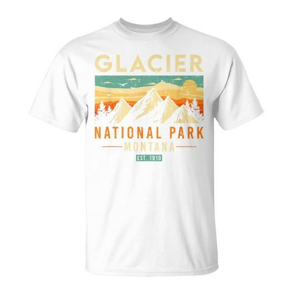 SR Glacier Est 1910 Montana Vintage Retro National Park T-Shirt
