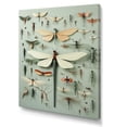 thumbnail image 2 of Designart "Dragonflies in a Curious Display I" Animals Canvas Wall Art - Modern Green Insects & Bugs Entryway Wall Art, 2 of 6