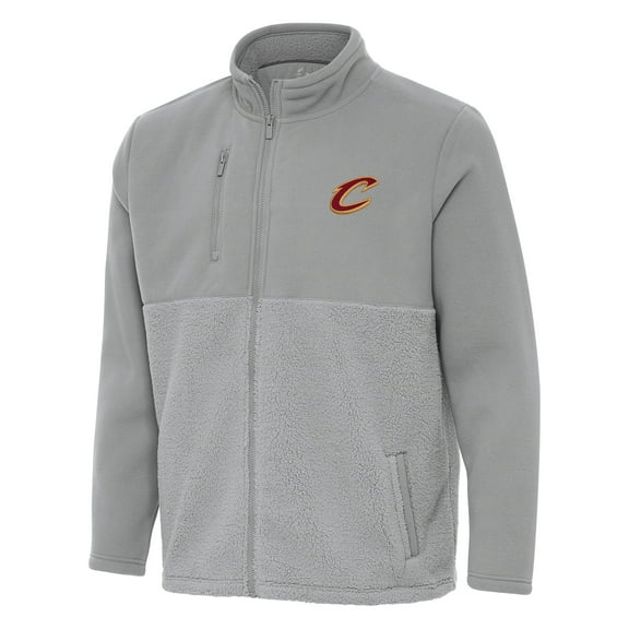 Men's Antigua Gray Cleveland Cavaliers Daily Fused Full-Zip Jacket