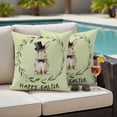 thumbnail image 5 of Outdoor Waterproof Pillow Covers Easter Bunny Farmhouse Garland Decorative Throw Pillow Protectors,Pillowcase Cushion Cases for Patio Sofa Garden Couch,16x16in,Pack of 2, 5 of 13