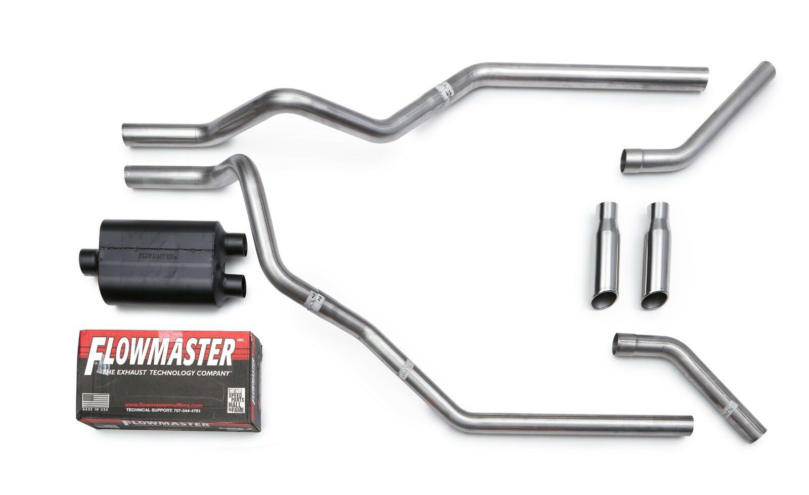 Truck Exhaust Kits DIY dual exhaust system 2.25 pipe Flowmaster Super 10 