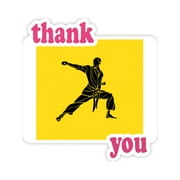 Martial Antiquity Strangling Physique Thank You Stickers Quote Grateful