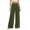 Army Green, variant on Lyrcatrment Palazzo Pants for Women Pull on Straight Leg Fitted Buttons High Waisted Classic Casual Trendy Pants with Pockets