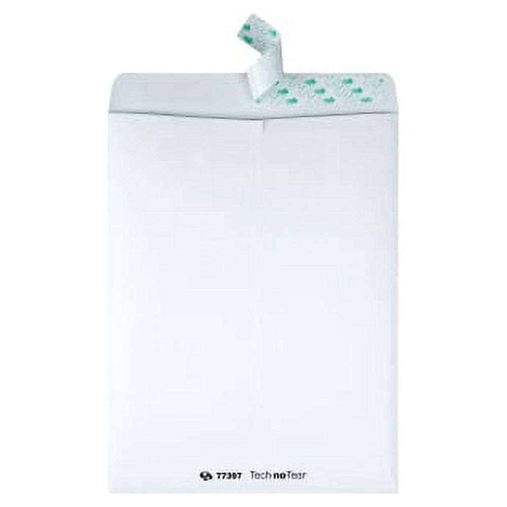Quality Park Tech-No-Tear Catalog Envelopes Catalog - #13 1/2 - 10" Width x 13" Length - Self-sealing - Paper - 100 / Box - White