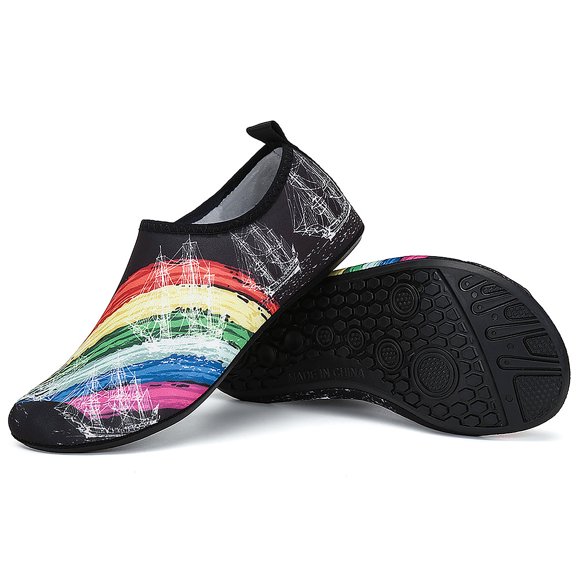 Amdohai Summer Water Sports Shoes Barefoot Aqua Socks Shoes for Men Women Swimming Diving Kayaking Yoga