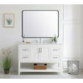 thumbnail image 3 of TEHOME Contemporary Black Bathroom Mirror, 30x48 Inches, Metal Framed Rectangle Vanity Mirror, 3 of 7
