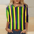 thumbnail image 2 of PMUYBHF T-Shirt Imprimé Joyeuses Fêtes Manches 3/4 Col Rond Blouse 4624 L, 2 of 5