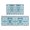 Blue Geometric Triangle, variant on Blue Pioneer Flower and Leaf Pattern Kitchen Rugs Sets Of 2,Anti Fatigue Kitchen Mat Rugs Non Slip Washable,Decorative Kitchen Floor Mats for Kitchen,Sink,Laundry,17"x30" 17"x47"