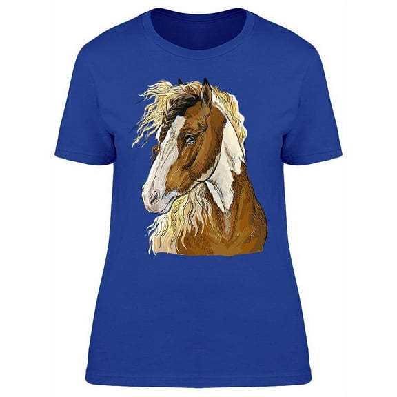 Cute Picture Of Head Horse T-Shirt Women -Image by Shutterstock, Female x-Large