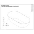 thumbnail image 6 of Kingston Brass VRTRS703520 70" Solid Surface Oval Double Ended Freestanding Tub with Drain, Matte White, 6 of 7