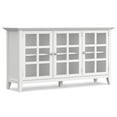thumbnail image 3 of Acadian 62 inch Wide Solid Wood Wide Storage Cabinet in White, 3 of 14