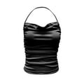 thumbnail image 6 of ibuvkizy Womens Tank Tops,Tube Tops for Women,Women's Casual Sexy Fashion Summer Neck Vest Pile Collar Tube Top Small Suspender Blouse, 6 of 7