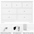thumbnail image 4 of Homfa 7 Drawer White Dresser for Bedroom, Modern Chest of Drawer Wood Storage Cabinet for Entryway Living Room, 4 of 7