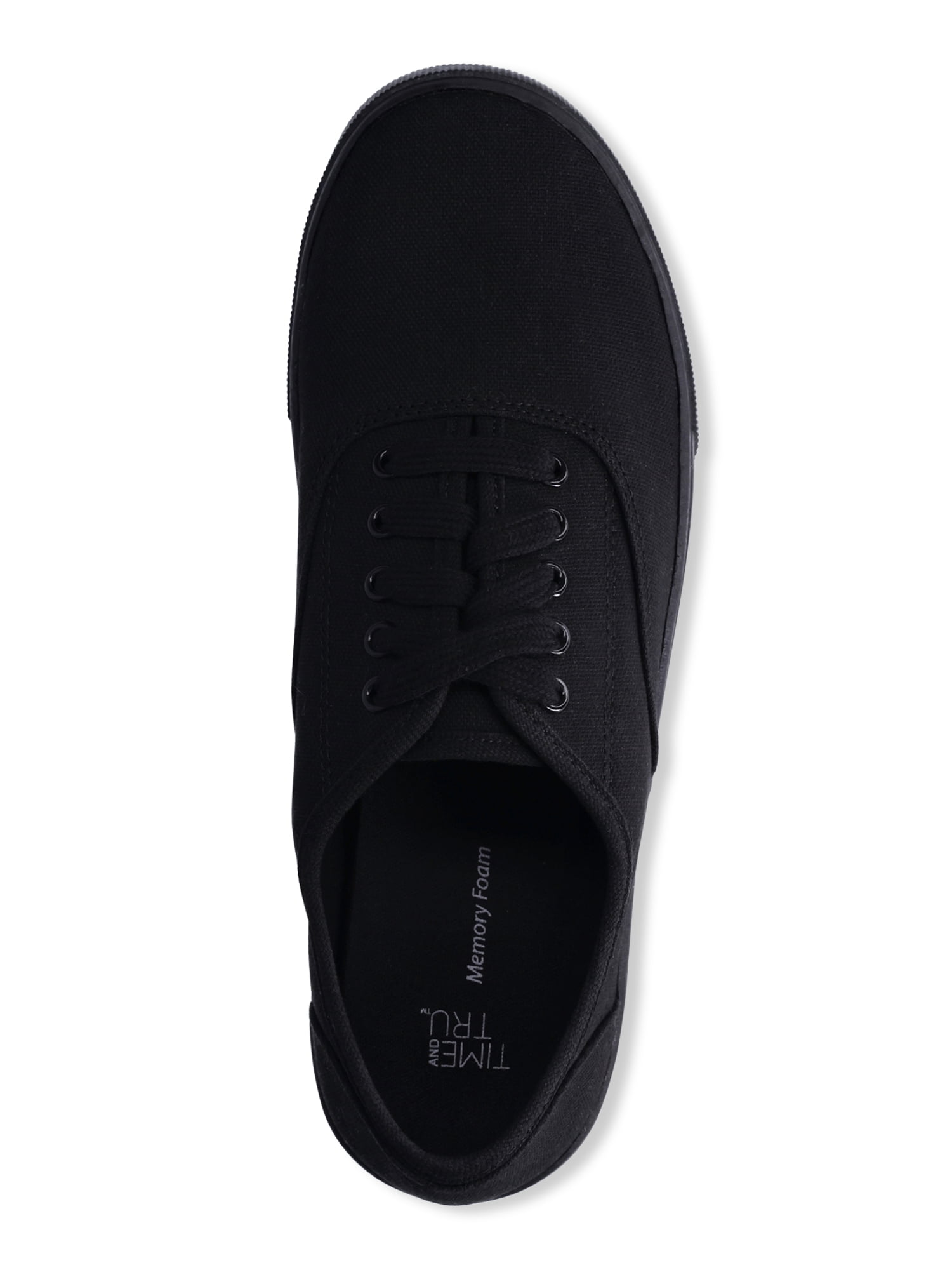 Time and Tru Women's Casual Lace Up Sneakers, Wide Width Available