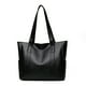 thumbnail image 1 of Bolsa de hombro informal de gran capacidad para mujer, con asa superior de PU sólido (negro) Likrtyny  Para Estrenar, 1 of 9