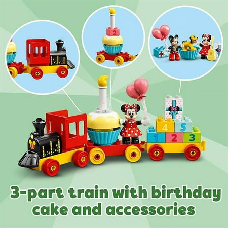 LEGO DUPLO Disney Mickey & Minnie Birthday Train 10941 Learning and Building Playset (22 Pieces)