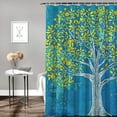 thumbnail image 2 of Orinice Ambesonne Tree of Life Shower Curtain, Graffiti Tree Illustration Oriental Harmony Design Mother Nature, Fabric Fabric Bathroom Decoration Set with Hooks, 60x72, 2 of 7
