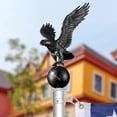 thumbnail image 3 of Yescom Flagpole 14" Eagle Topper Finial Ornament for 20/25/30Ft Telescopic Pole Yard Outdoor Black, 3 of 10
