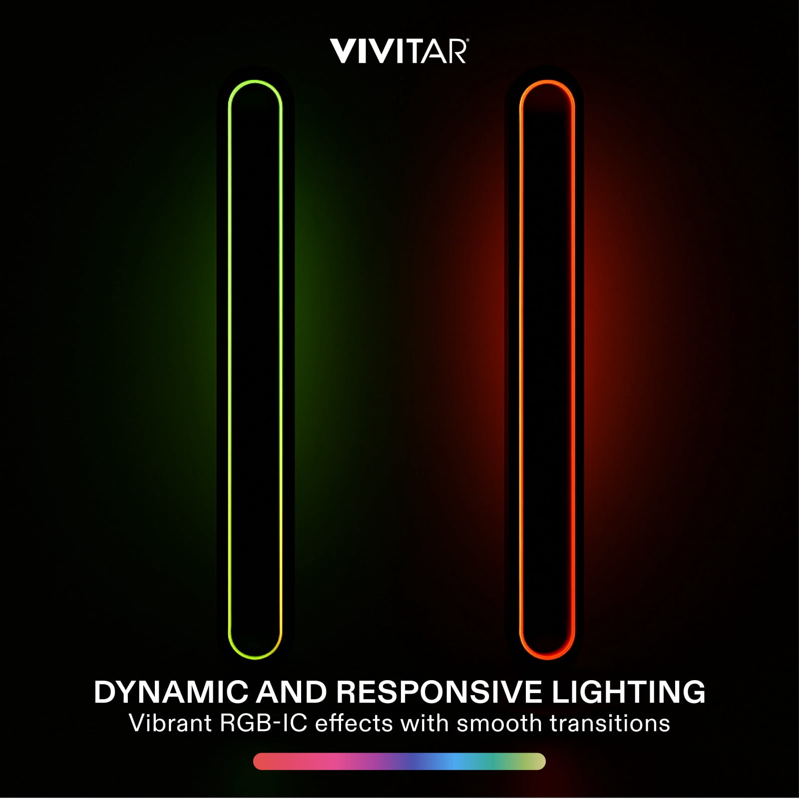 Vivitar RGBIC LED Light Bars 2-Pack – Color Changing RGB Lights