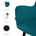 thumbnail image 4 of SET DE 2 SILLAS VELVET MODERNAS PARA COMEDOR MARCA GRAVITA, 4 of 6