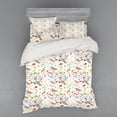 thumbnail image 1 of Ambesonne Floral Bedding Set 4 Pcs, Botanical Spring Petals, Queen, Multicolor, 1 of 3
