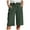 Dark Green, variant on Linen Capri Pants for Women Cotton Casual Summer Capris Drawstring High Waist Pants Wide Leg Cropped Trousers (Sky Blue, XXL)