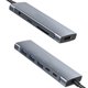 thumbnail image 4 of Splitter 9-en-1 Type-C USB 3.0 Computer Hub 4K 3.5mm PD Ranura para tarjeta de carga Adaptador de estación de acoplamiento para computadora portátil de alta velocidad Inevent EL004897-00B, 4 of 7