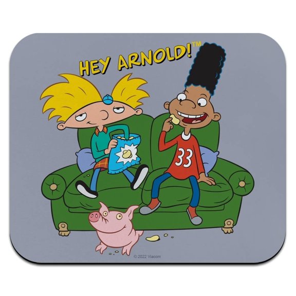Hey Arnold! Chips on Couch Low Profile Thin Mouse Pad Mousepad