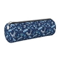 thumbnail image 1 of Disketp Blue Bus Estuche Organizador de Lápices de Cuero, Estuche de Oficina con Cremallera para Bolígrafo y Lápiz, 1 of 6