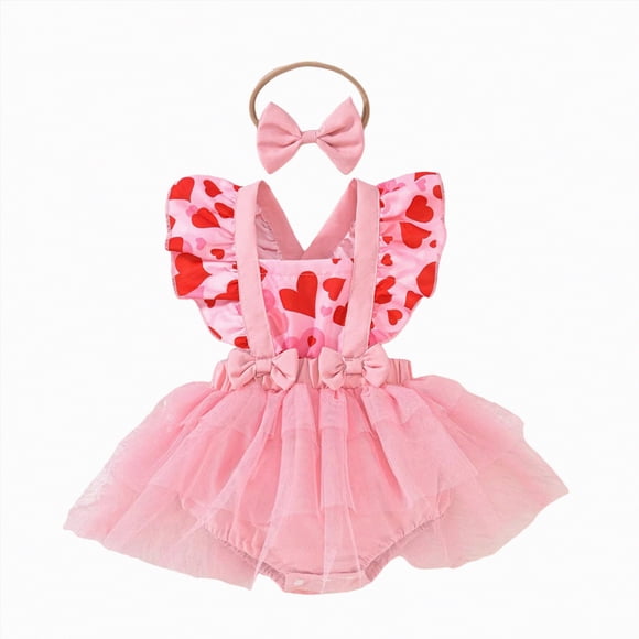 Gubotare Infant Girl Clothes Summer Birthday Outfit Baby Girl Birthday Romper Cute Embroidered Tshirt Short Sleeve Jumpsuit 0 3 6 9 12 18 24 Months (Pink,9-12 Months)