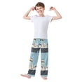 thumbnail image 2 of FORMRS Kids Pajama Pants with Pockets Size 6-8Y Boys Lounge Sleep Bottoms, Pirate Animals, 2 of 8