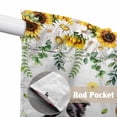 thumbnail image 4 of Spring Dog Swag Valances for Windows 2 Pack, Kitchen Window Curtains 36 Inch Length, Sunflower Daisy Botanical Vintage Privacy Swag Curtains for Living Room/Bathroom with Rod Pocket 36"x36", 4 of 8