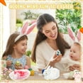 thumbnail image 6 of Domensi 2 Pieces Easter Glass Candy Dish with Lid Covered Candy Bowl Glass Bunny Jar Candy Servers for Easter Holiday Office Home Kitchen Table Desk (Iridescent), 6 of 10